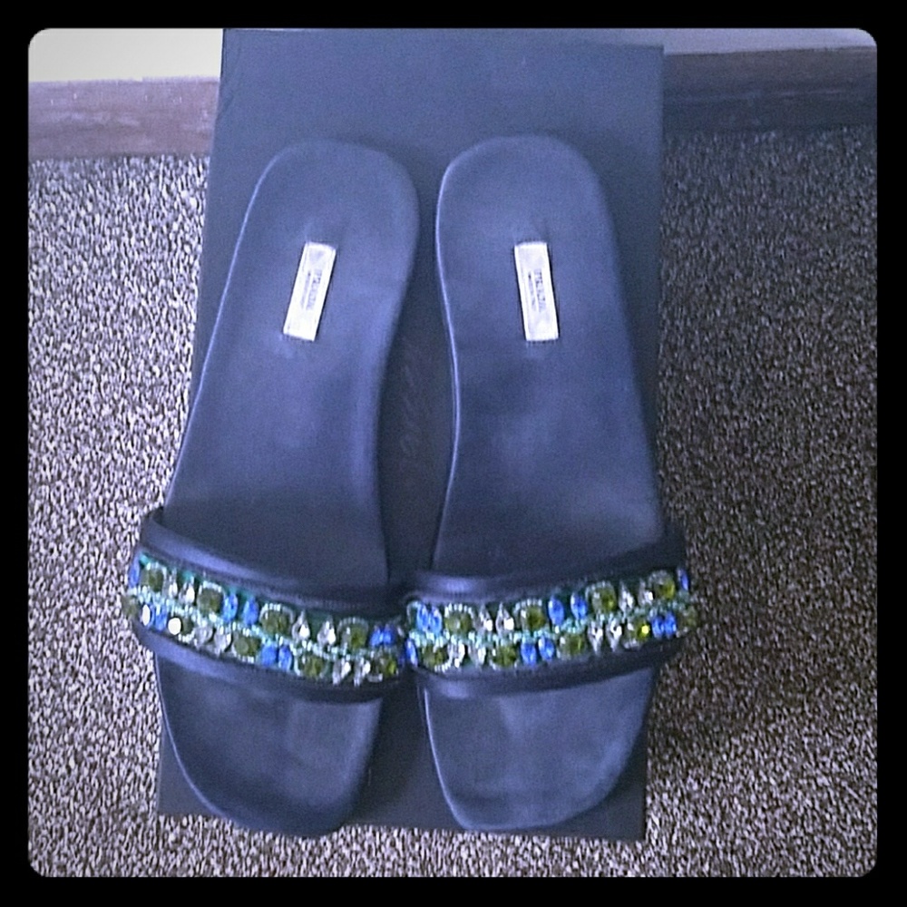 Prada embellished slides